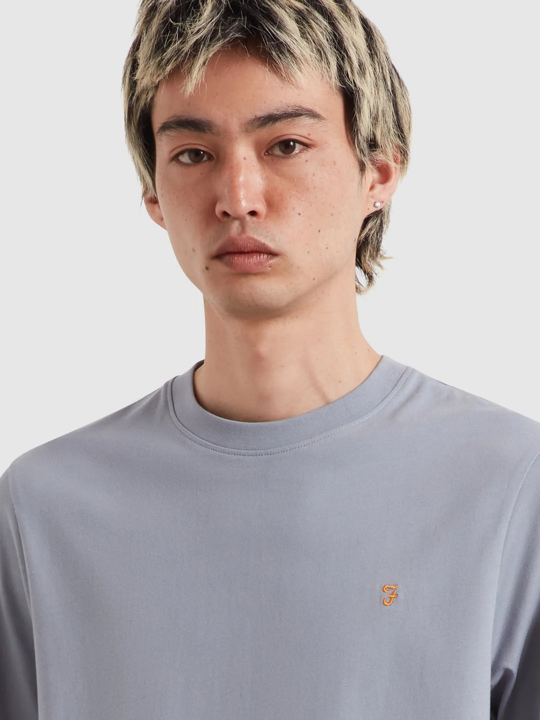FARAH DANNY REG SS TEE - ICELANDIC BLUE