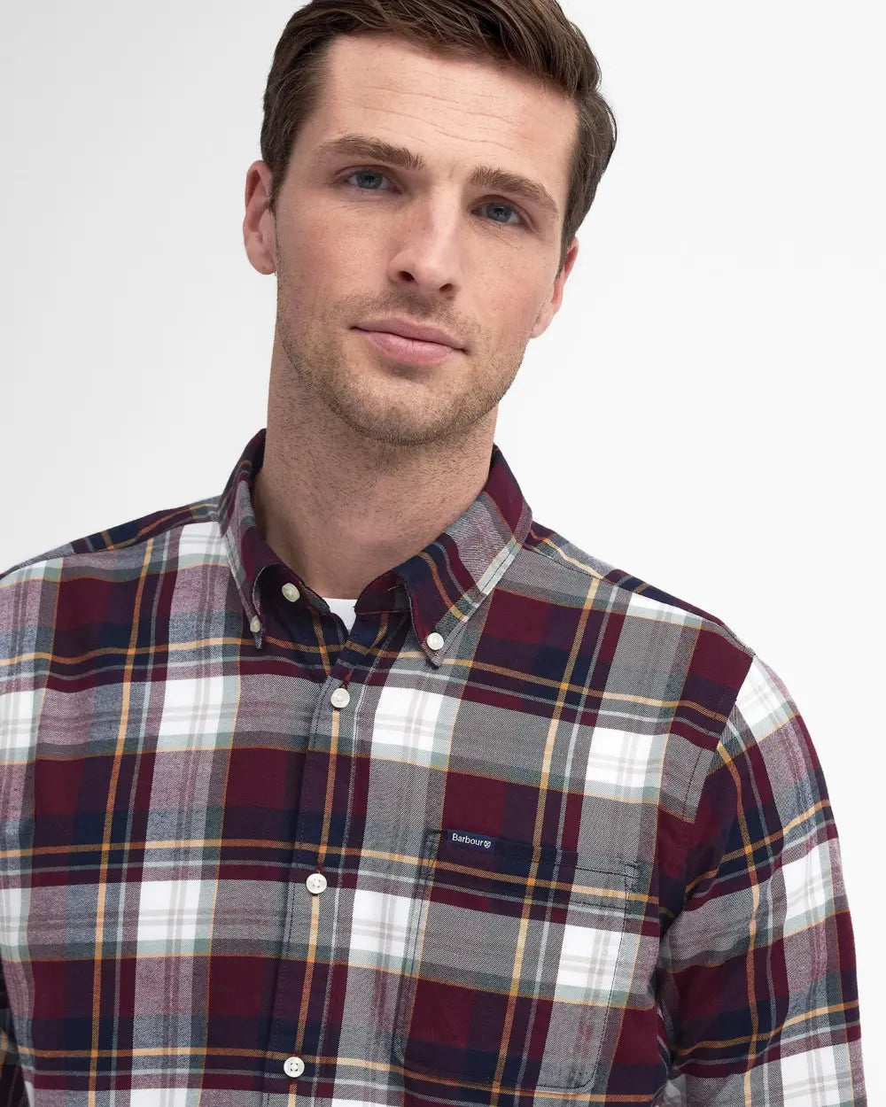 BARBOUR CROSSFELL CHECKED SHIRT - MERLOT