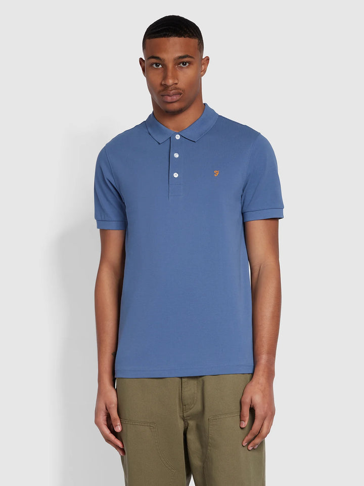 FARAH BLANES SS POLO - CARIBBEAN BLUE