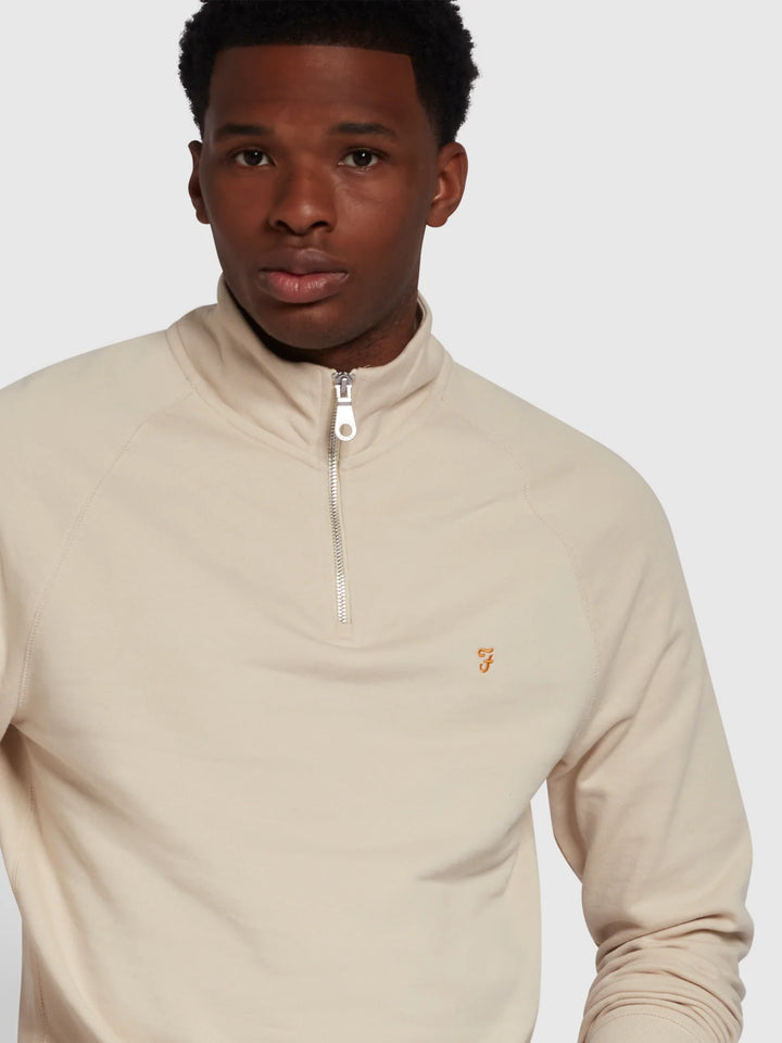 FARAH JIM 1/4 ZIP - FOG