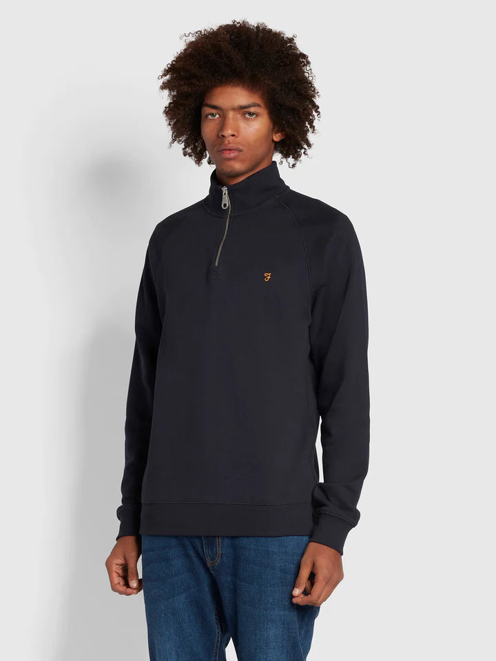 FARAH JIM 1/4 ZIP - NAVY