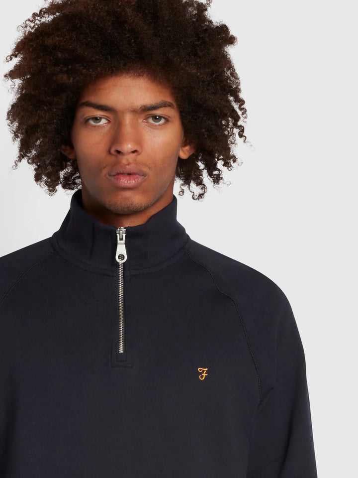 FARAH JIM 1/4 ZIP - NAVY