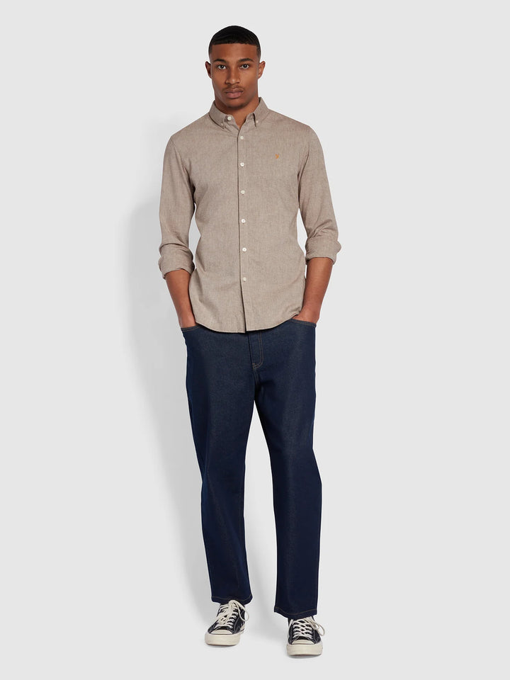 FARAH STEEN LS BD - GOLDEN BROWN