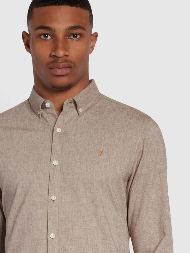 FARAH STEEN LS BD - GOLDEN BROWN