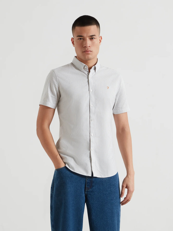 FARAH BREWER STRIPE SS - BALSAM