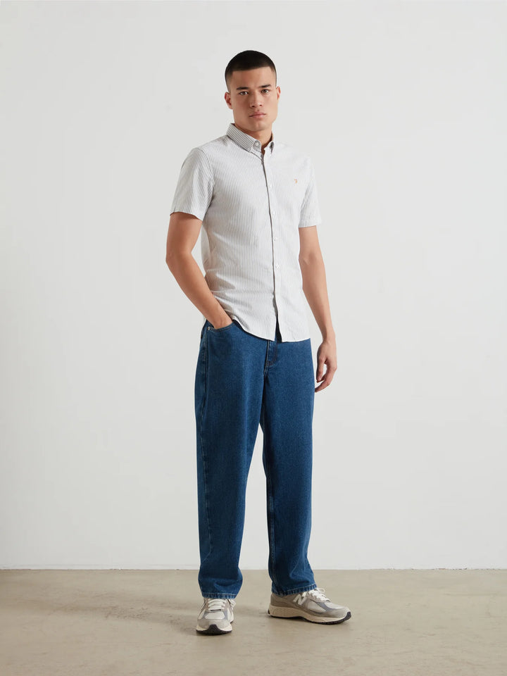 FARAH BREWER STRIPE SS - BALSAM