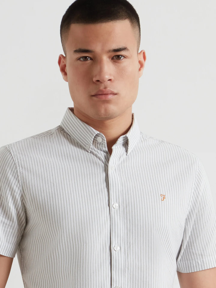 FARAH BREWER STRIPE SS - BALSAM