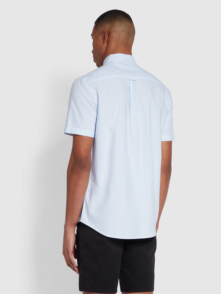 FARAH STRIPE SS BD - SKY BLUE