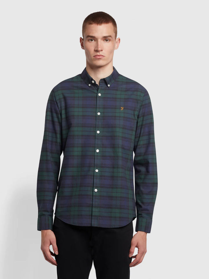 FARAH BREWER CHECK LS BD - WOODLAND PINE