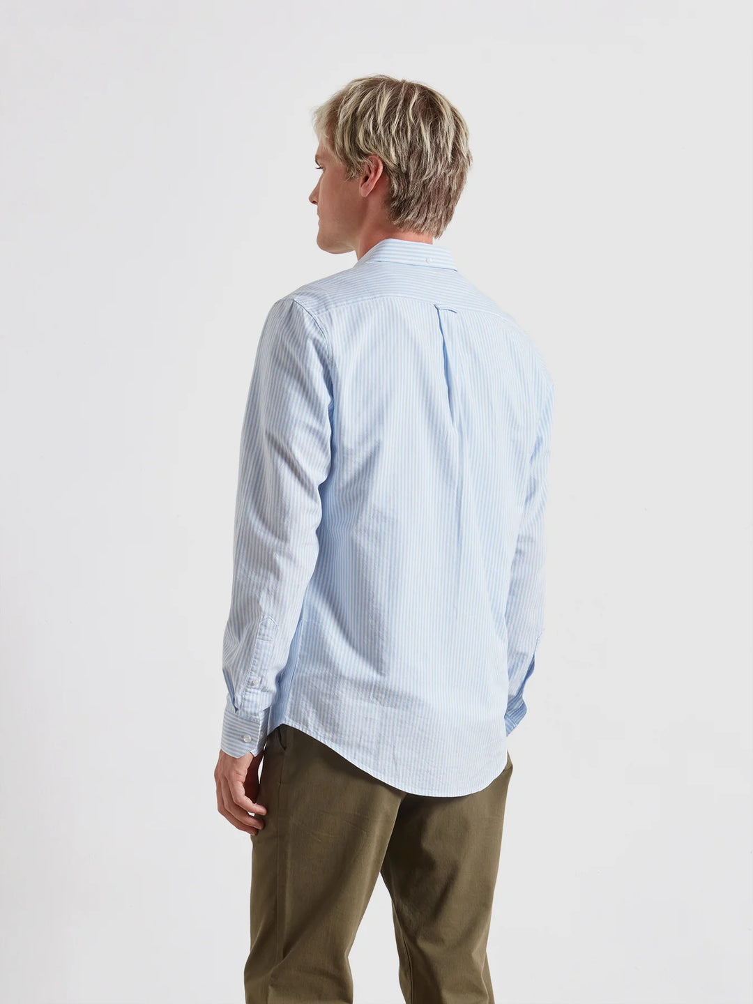 FARAH BREWER STRIPE LS - SKY BLUE