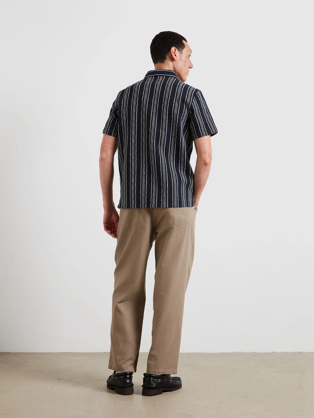FARAH SIMON SS STRIPE - TRUE NAVY