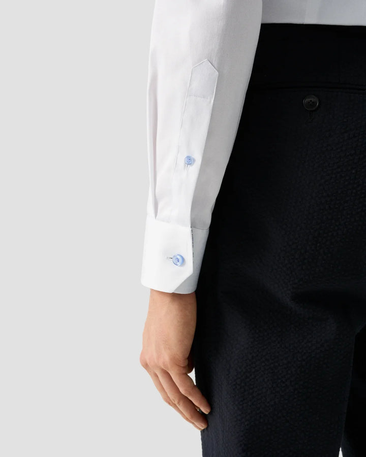 ETON FLORAL EFFECT SIGNATURE TWILL 00 WHITE