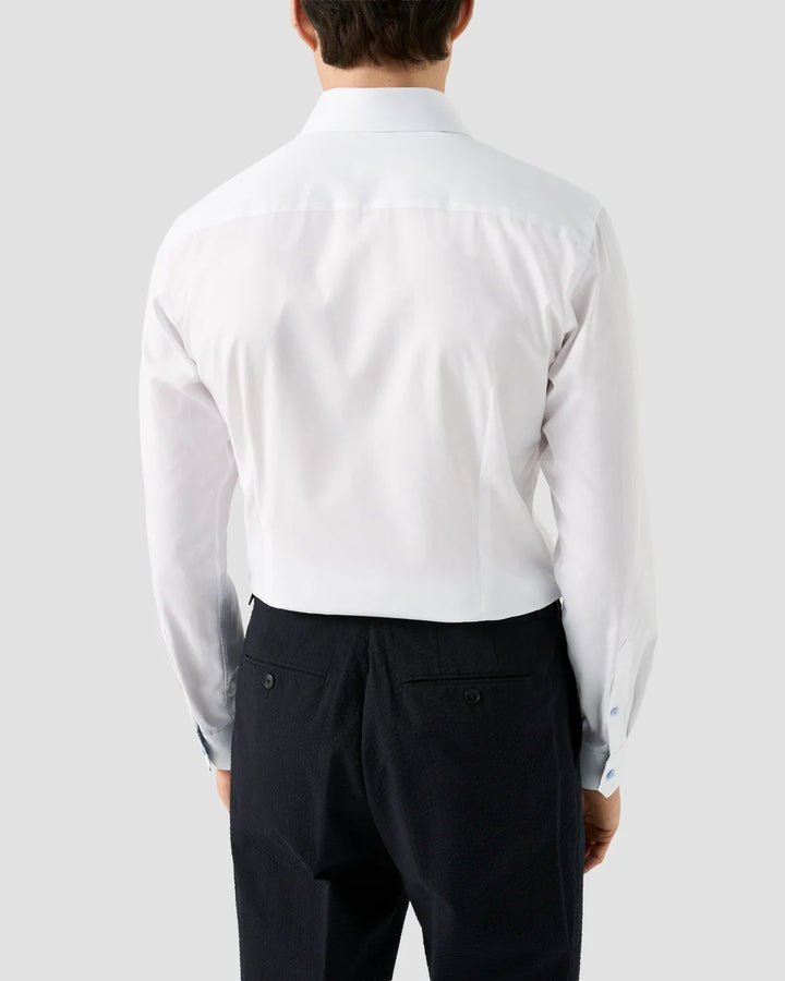 ETON FLORAL EFFECT SIGNATURE TWILL 00 WHITE