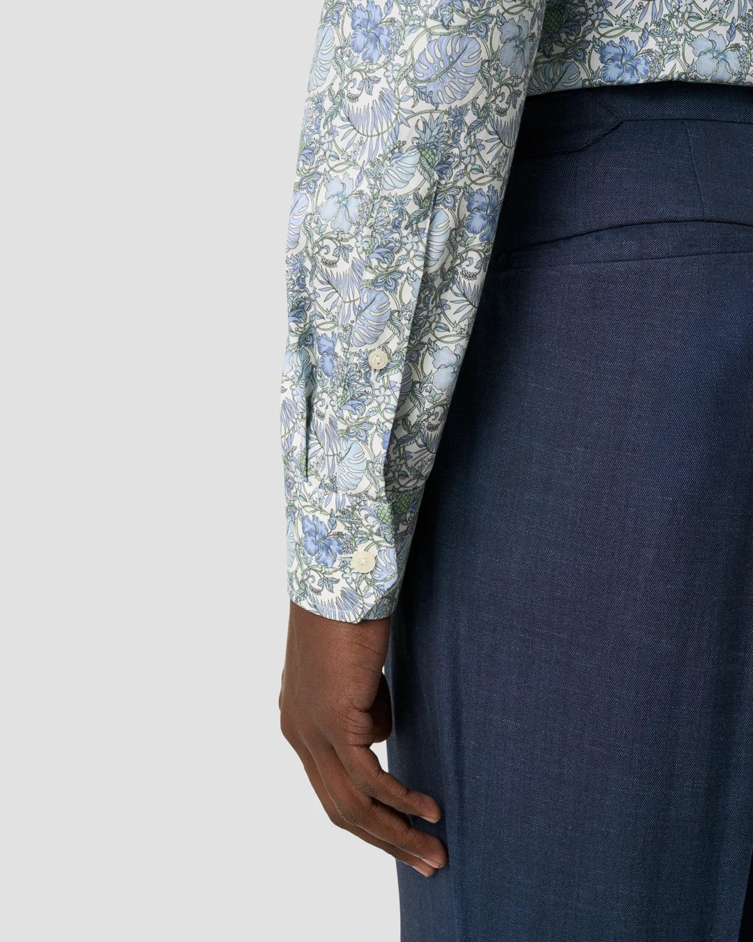 ETON FLORAL SIGNATURE TWILL SHIRT 65 GREEN
