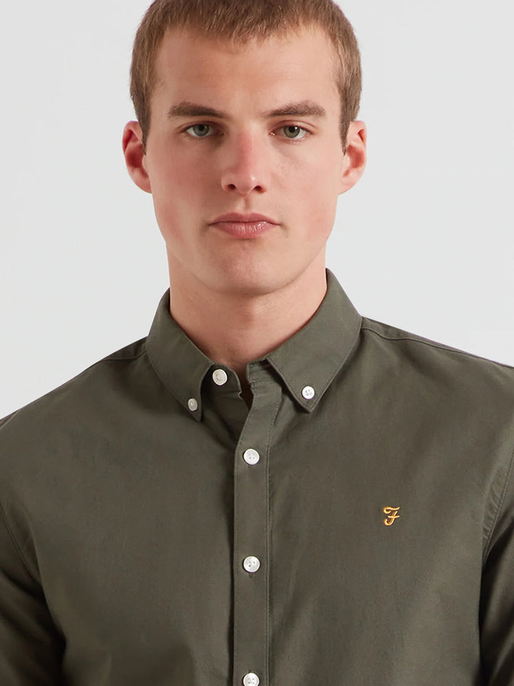 FARAH BREWER LS SHIRT - ROSEMARY