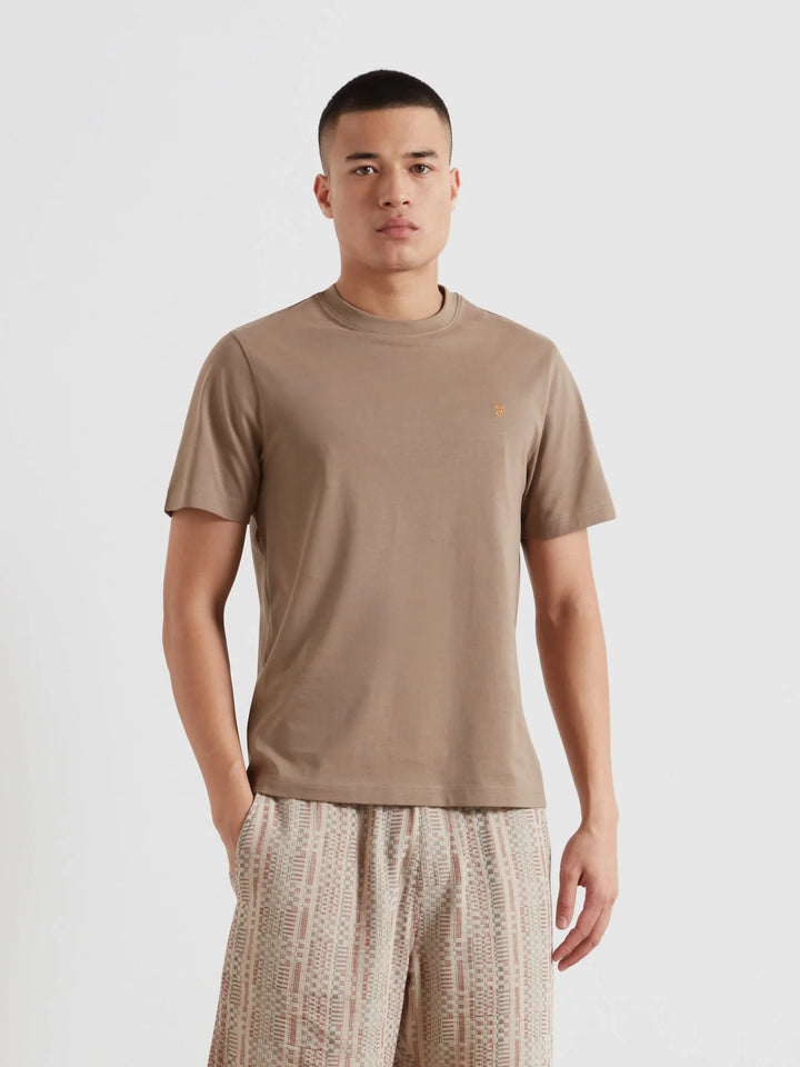 FARAH DANNY SS TEE - STONE GREY