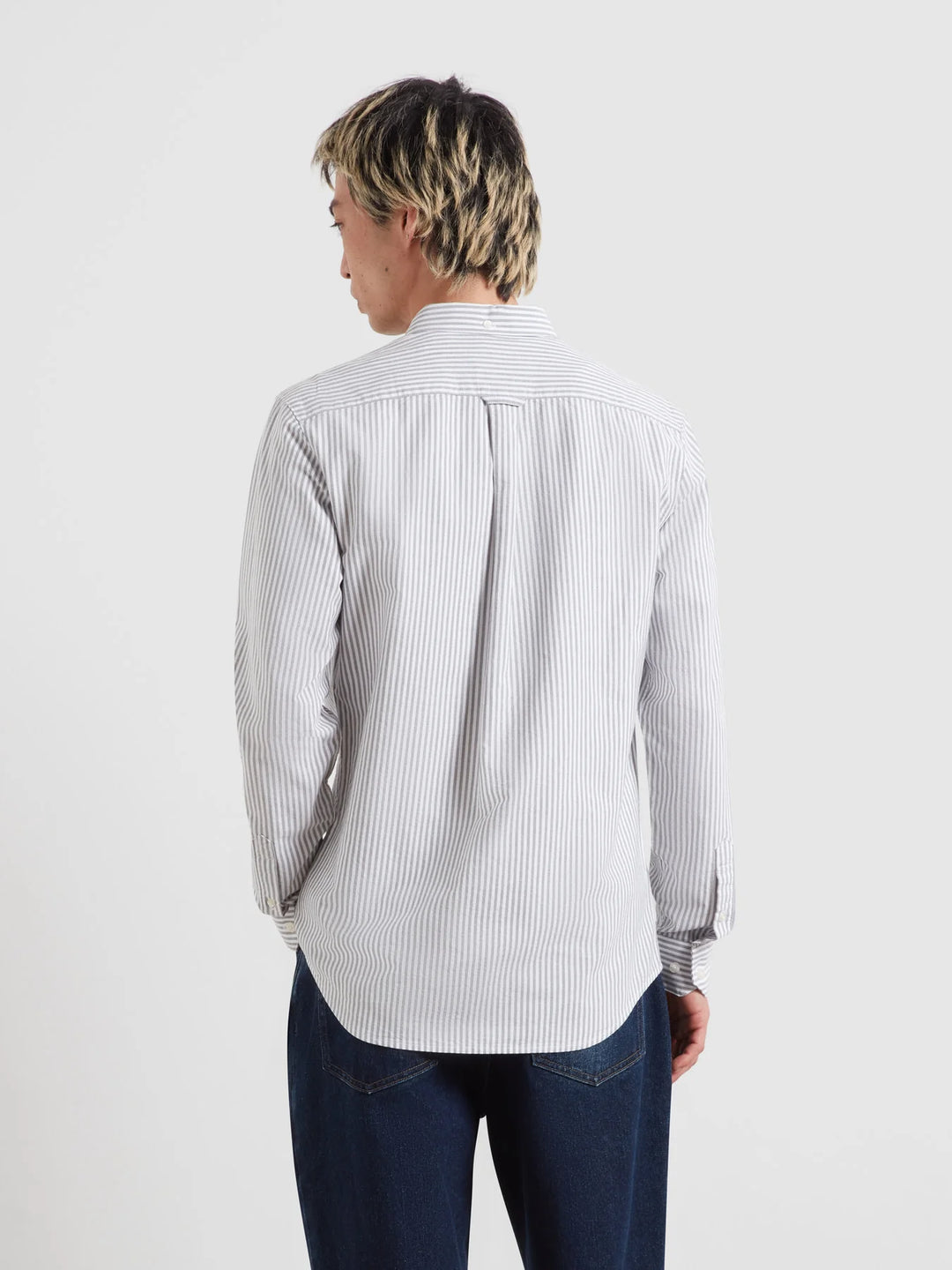 FARAH BREWER STRIPE LS SHIRT - ROSEMARY