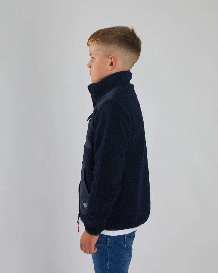 DIESEL BOYS HARPER BORG FLEECE - NAVY