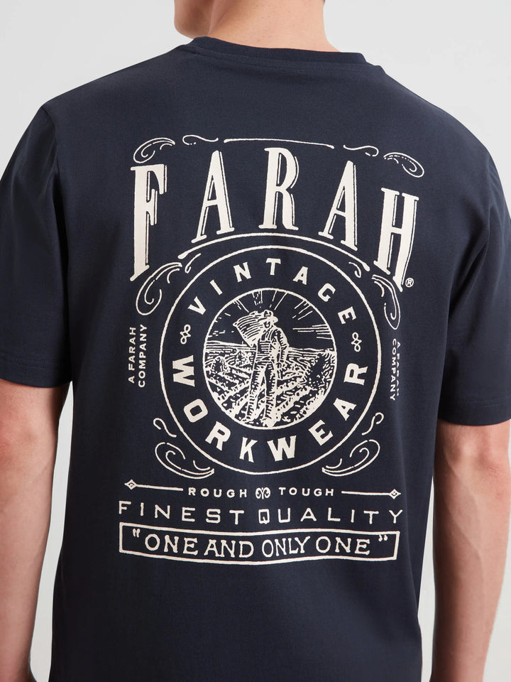 FARAH HAISE GRAPHIC TEE - TRUE NAVY
