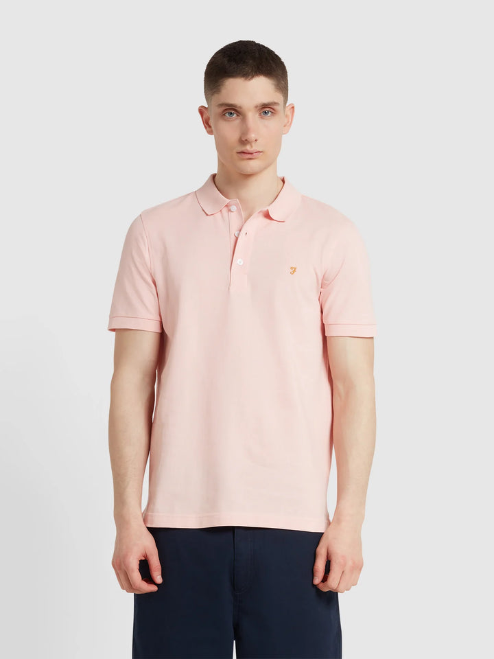FARAH BLANES SS POLO - POWDER PINK