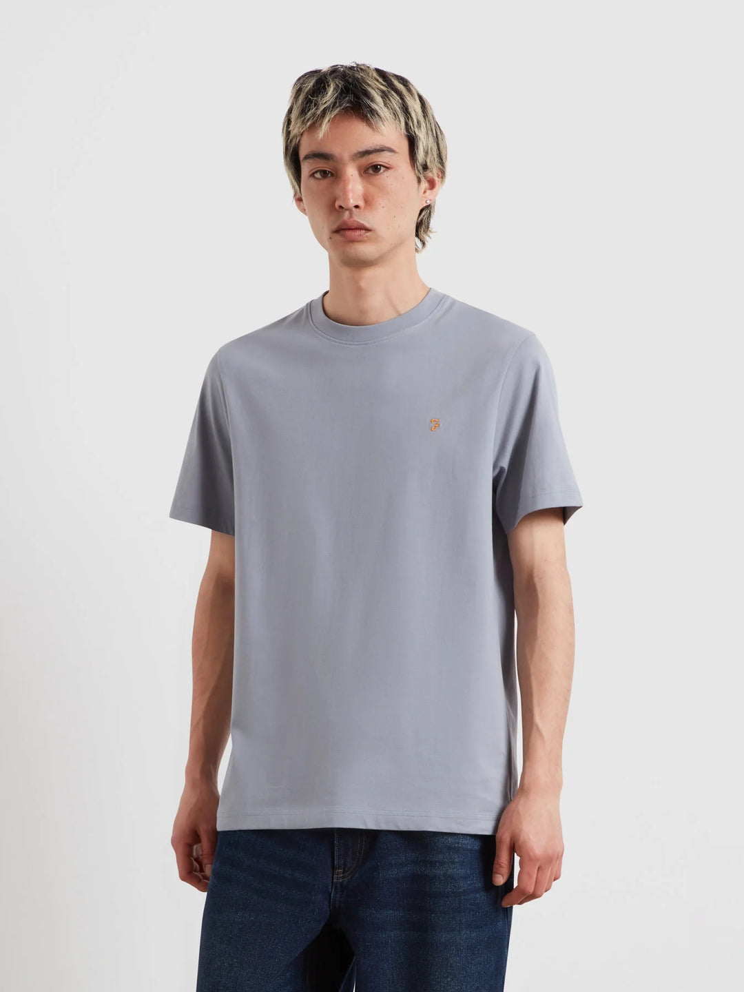 FARAH DANNY REG SS TEE - ICELANDIC BLUE