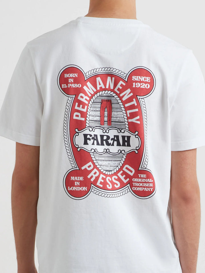 FARAH HAWTHORNE GRAPHIC TEE - WHITE