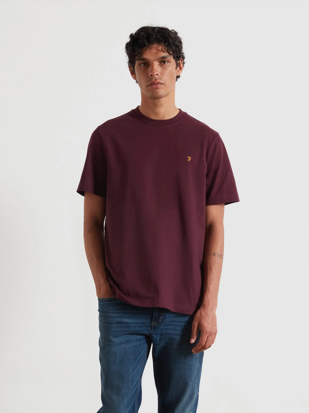FARAH DANY REG SS TEE - BORDEAUX