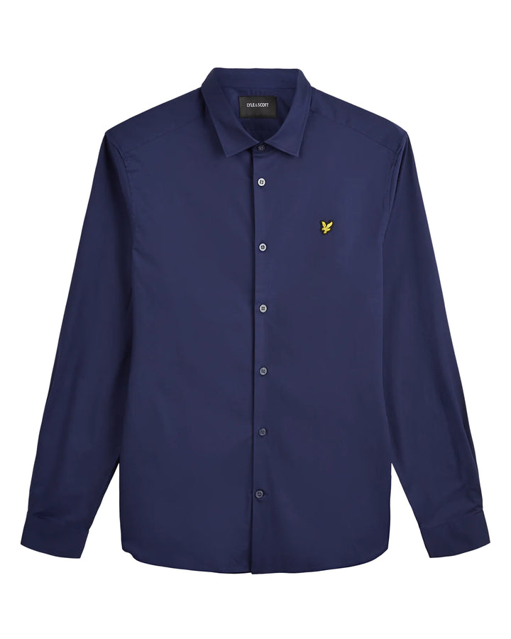LYLE & SCOTT LS SLIM POPLIN SHIRT - NAVY