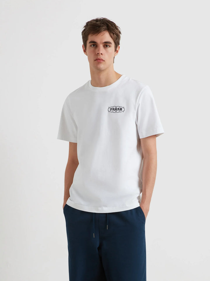FARAH HAWTHORNE GRAPHIC TEE - WHITE