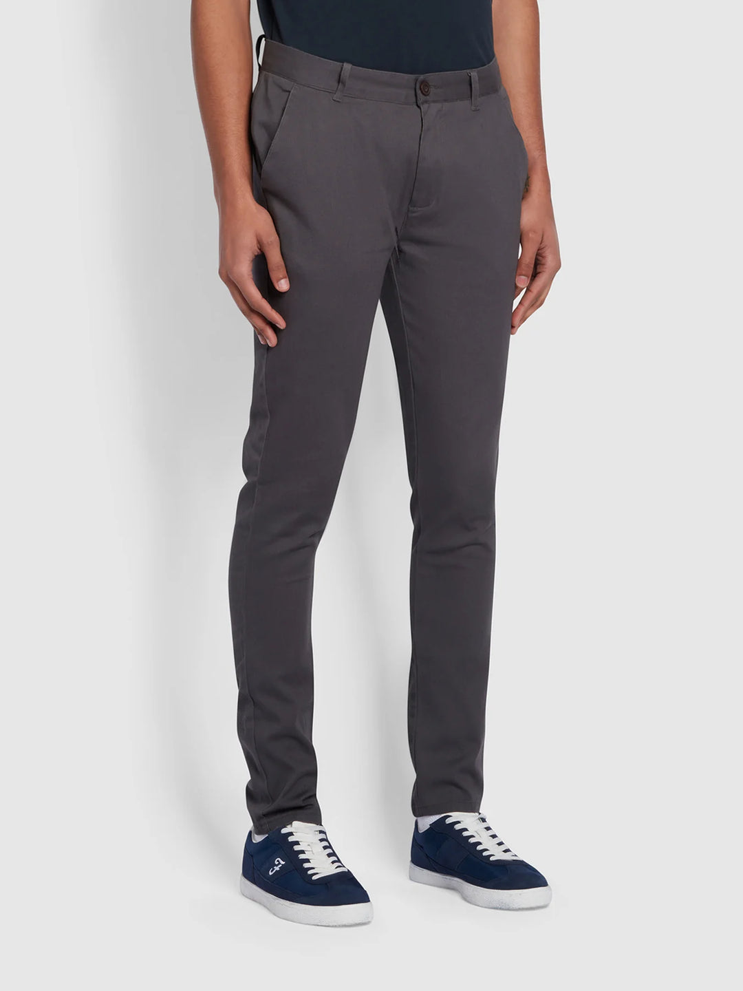 FARAH ENDMORE TWILL CHINO - CHARCOAL