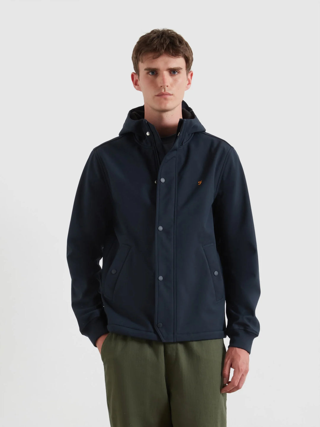 FARAH BRYDON SOFTSHELL JACKET - NAVY
