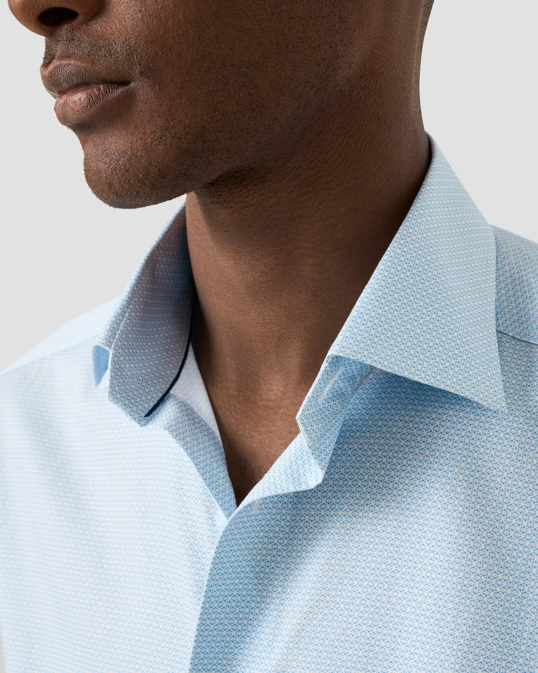 ETON GEOMETRIC SIGNATURE TWILL SHIRT 23 BLUE