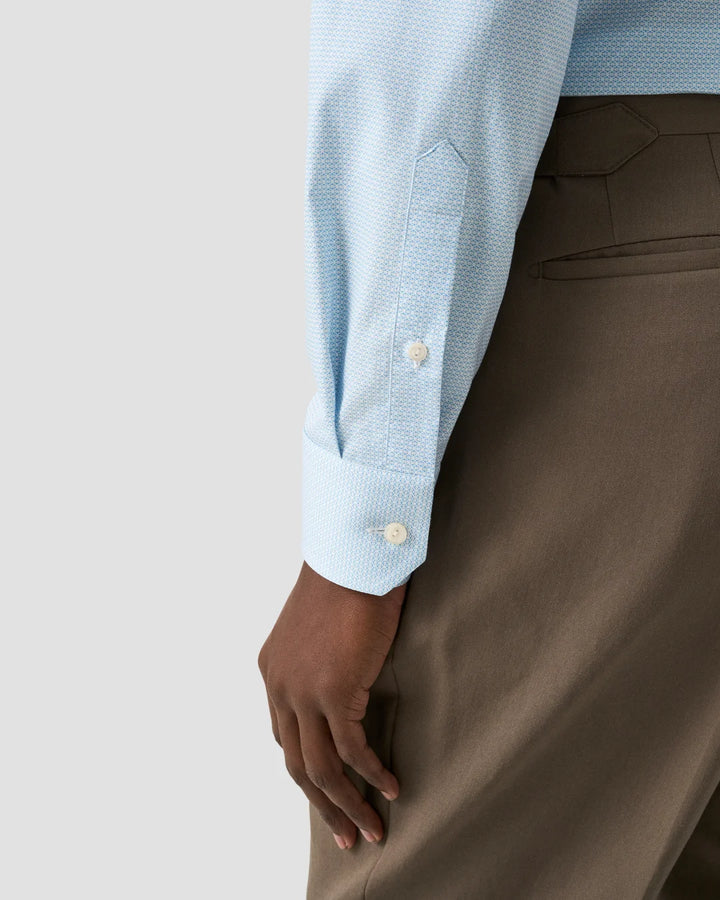 ETON GEOMETRIC SIGNATURE TWILL SHIRT 23 BLUE