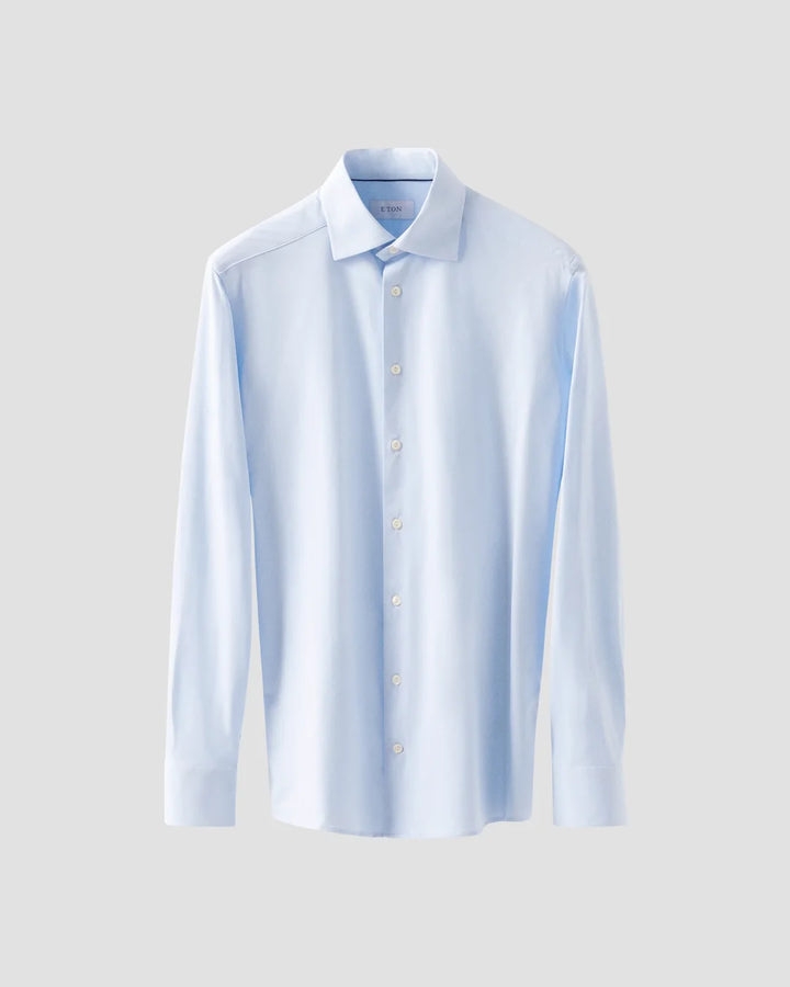 ETON SEMI-SOLID FOUR-WAY STRETCH SHIRT 22 BLUE