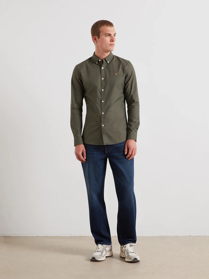 FARAH BREWER LS SHIRT - ROSEMARY