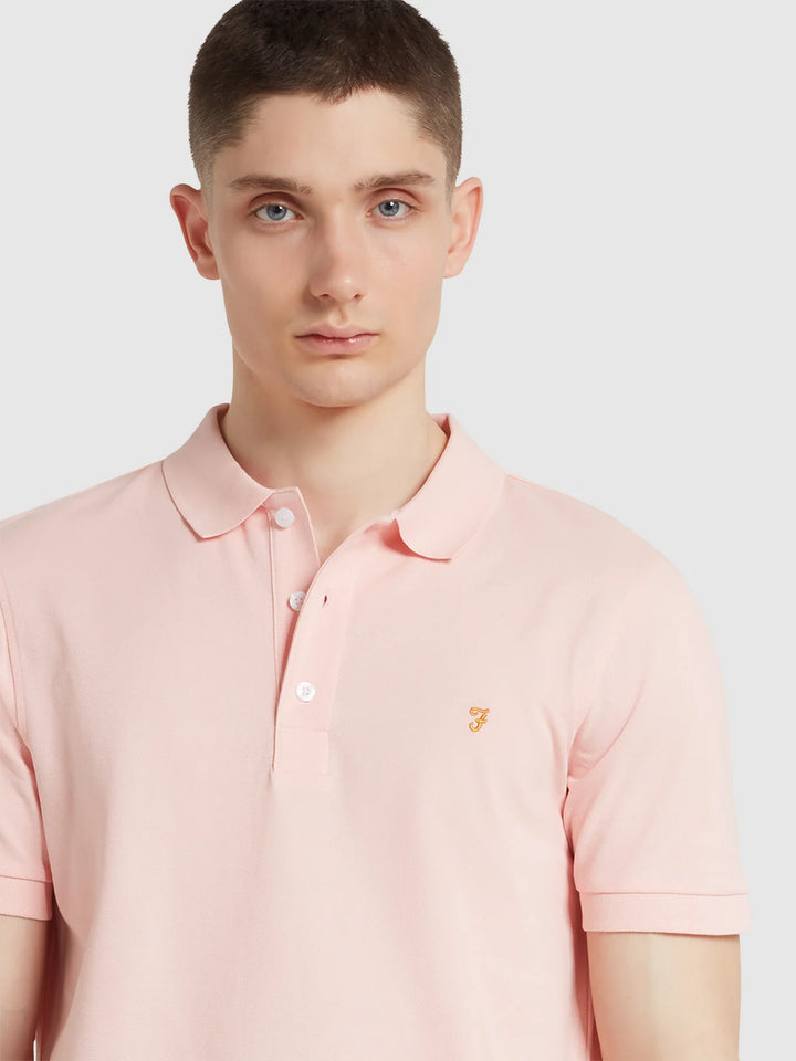 FARAH BLANES SS POLO - POWDER PINK