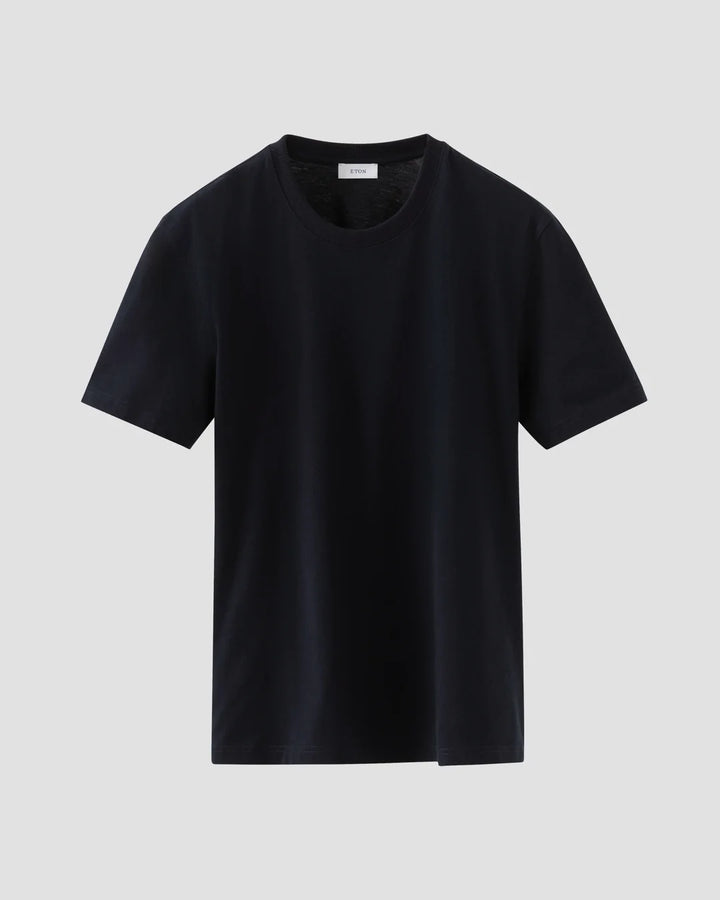 ETON CREWNECK TEE - NAVY