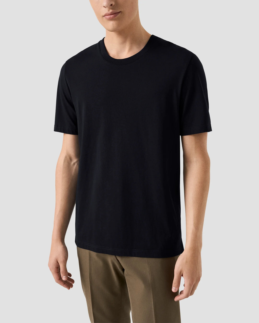 ETON CREWNECK TEE - NAVY