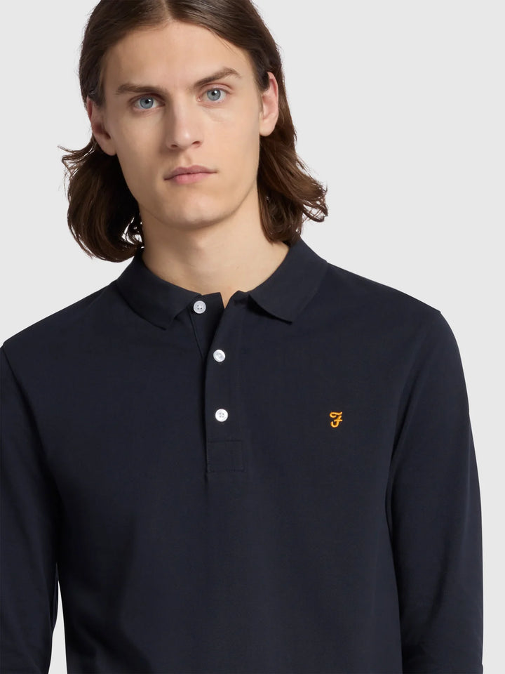FARAH BLANES LS POLO - NAVY