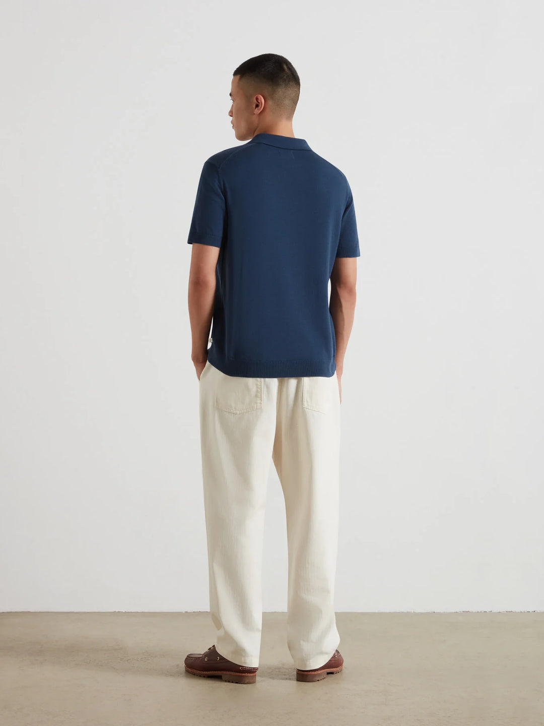 FARAH POPLAR KNITTED SS POLO - AEGEAN BLUE