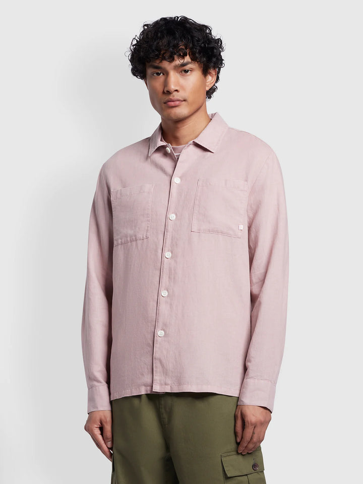 FARAH NELSON LS SLUB - DARK PINK