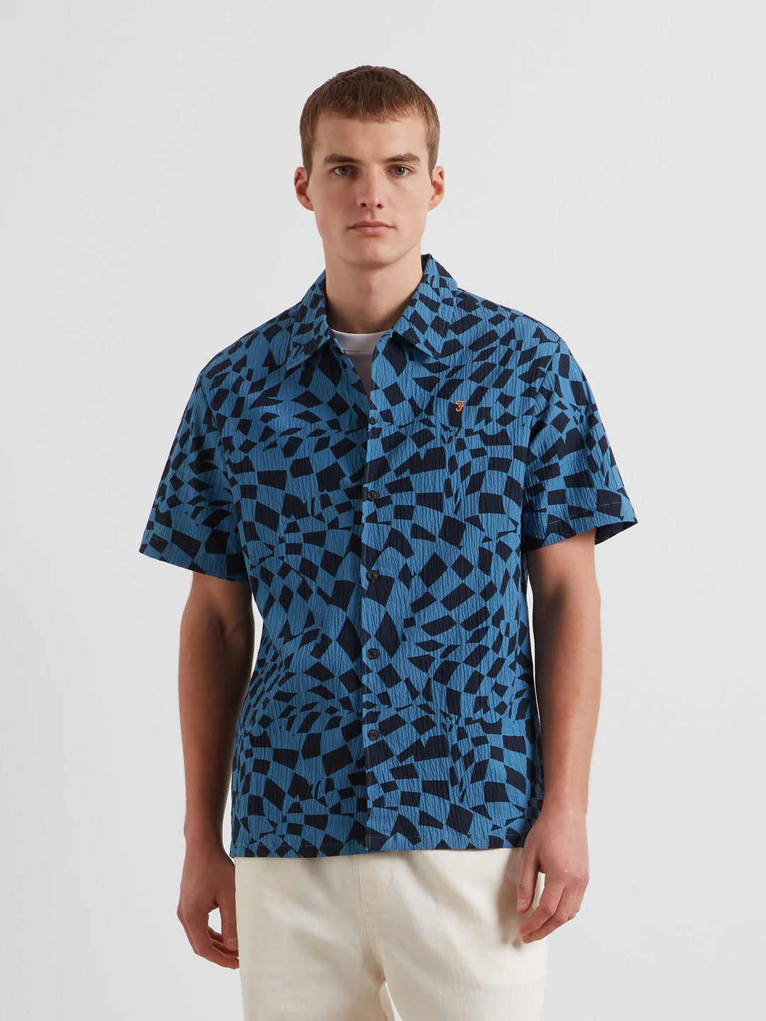 FARAH ANGELO SS PRINT - TRUE NAVY