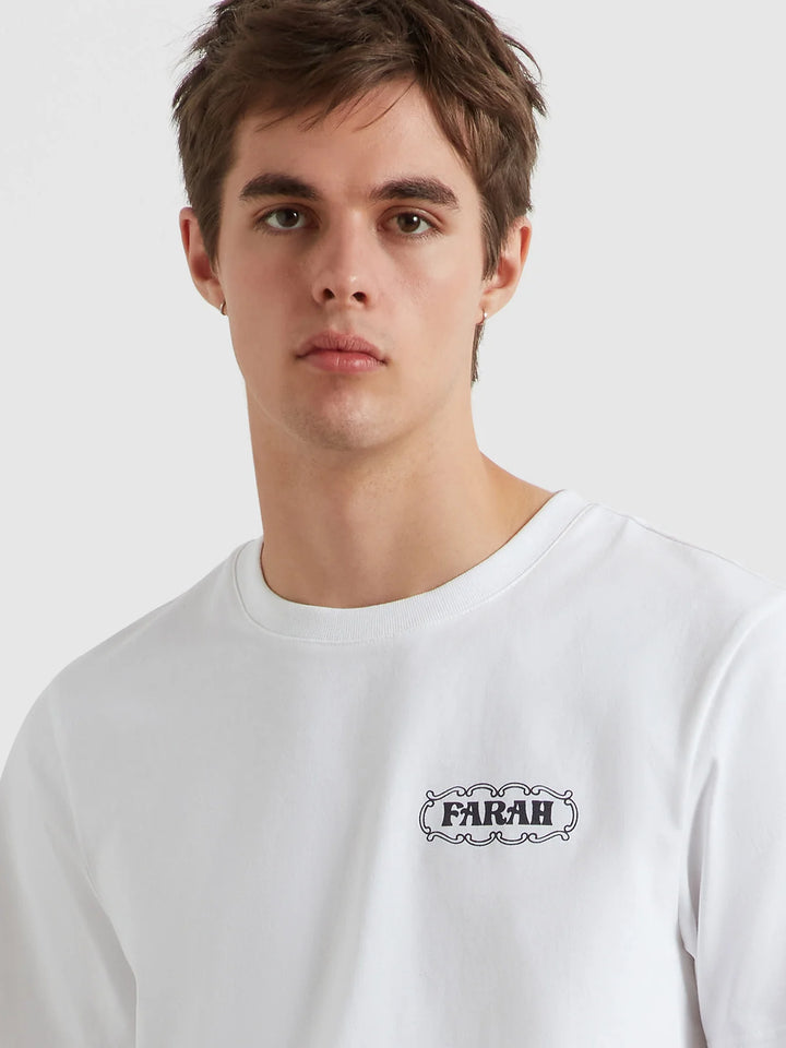 FARAH HAWTHORNE GRAPHIC TEE - WHITE