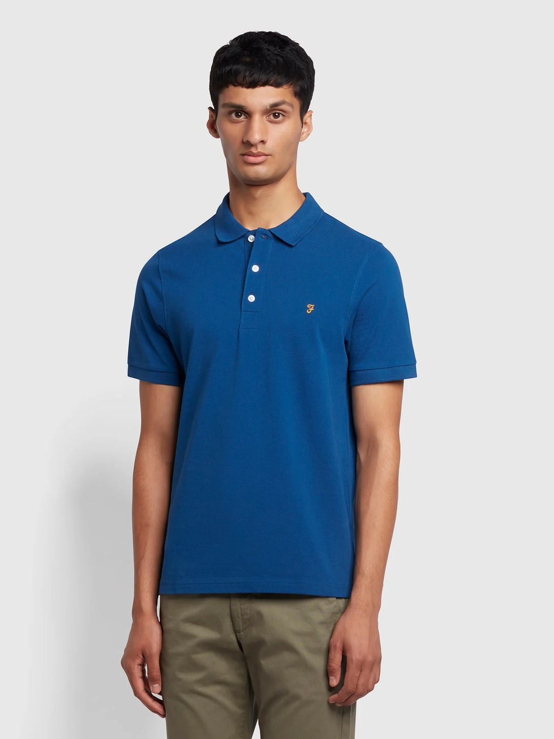 FARAH BLANES SS POLO - BLUE PEONY