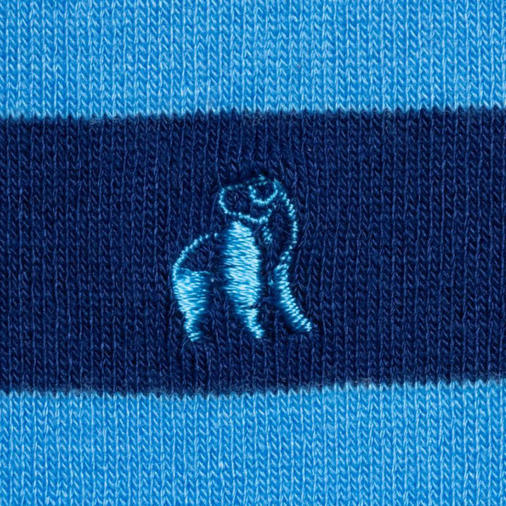 SWOLE PANDA SP093 SKY BLUE STRIPED SOCKS