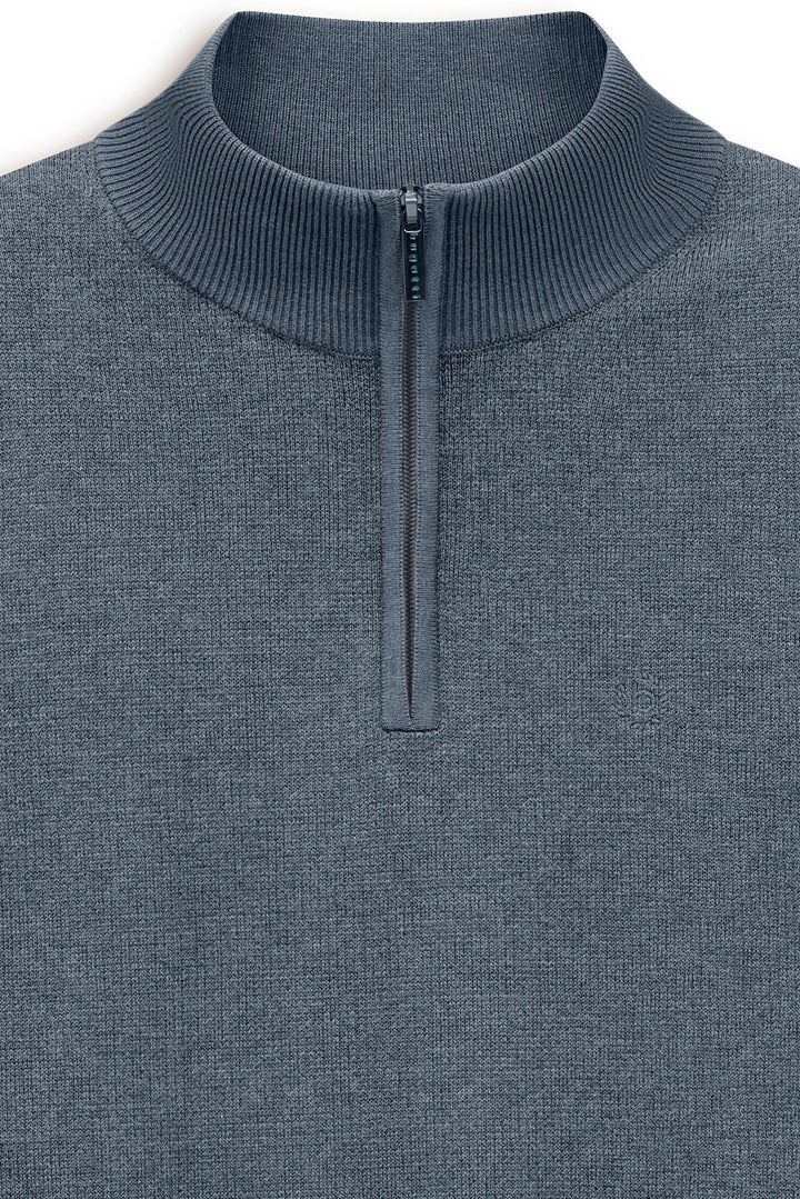 BUGATTI 25529F 1/4 ZIP 340-BLUE