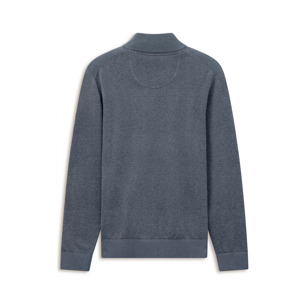 BUGATTI 25529F 1/4 ZIP 340-BLUE