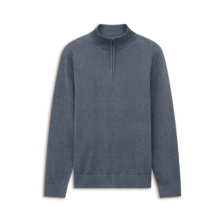 BUGATTI 25529F 1/4 ZIP 340-BLUE