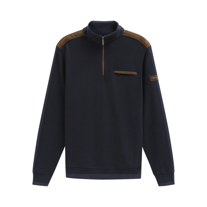 BUGATTI 85050D 1/4 ZIP - 390 NAVY
