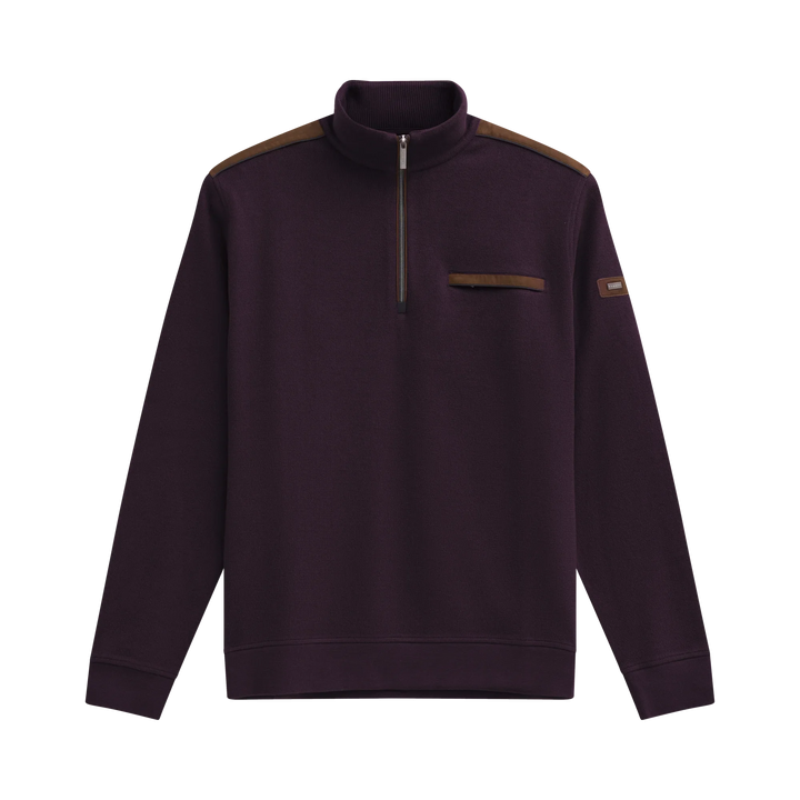 BUGATTI 85050D 1/4 ZIP - 770 WINE